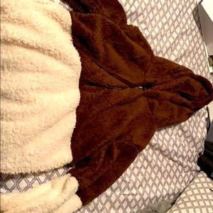 Fur sweatshirt - brown